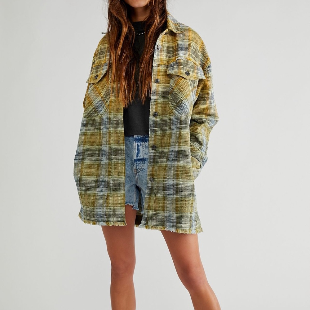Anneli Plaid Shirt Jacket